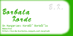 borbala korde business card